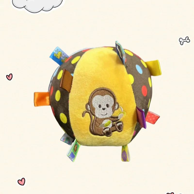 Plush Vocal Toy Ball For Dogs Fun Interactive Chew Cleaning Toy With Bell 10