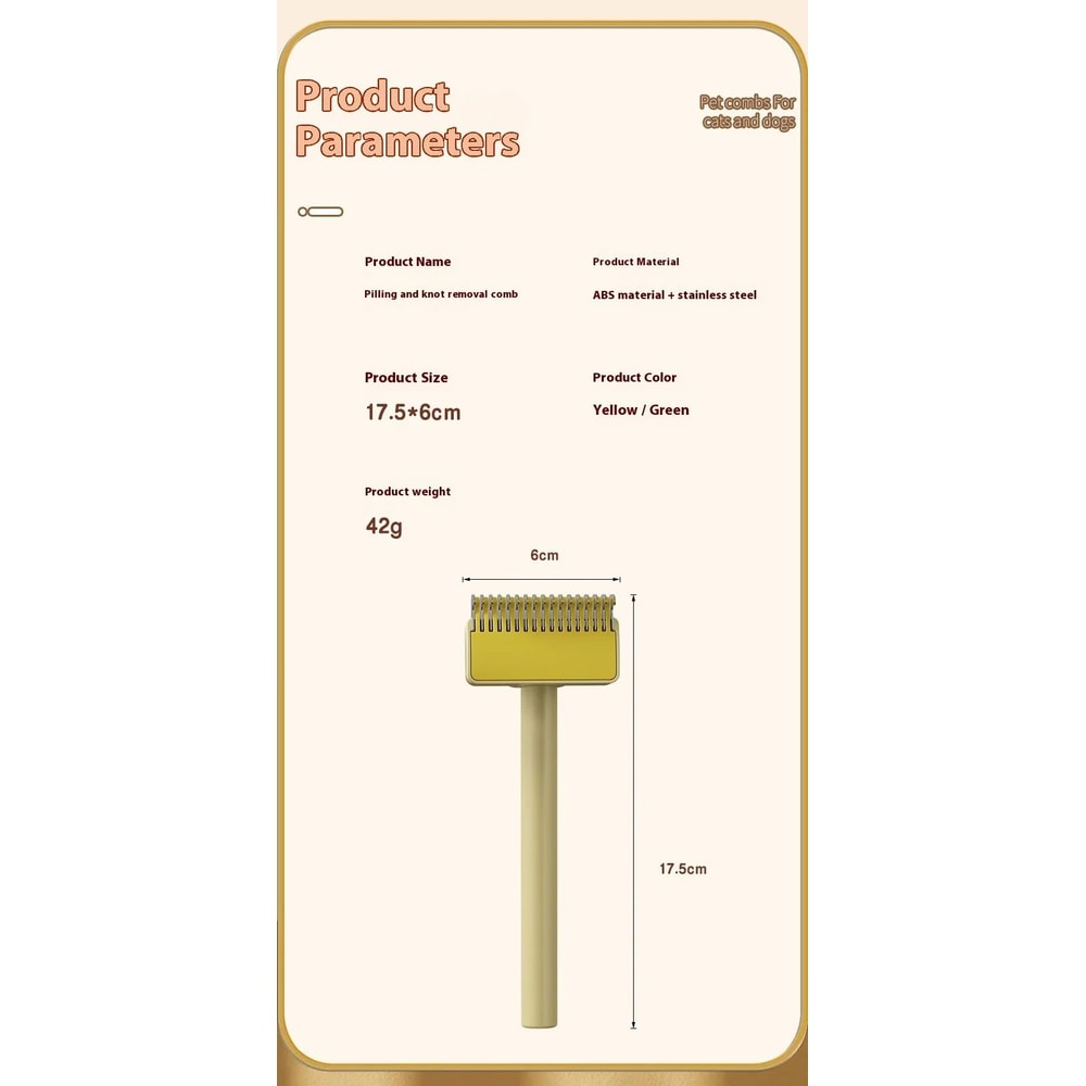 3in1 Pet Deshedding Brush Hair Remover Knot Cutter Grooming Comb 17