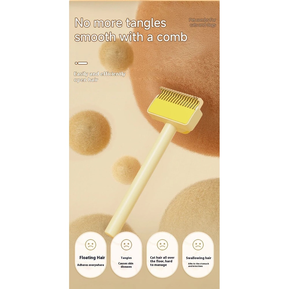 3in1 Pet Deshedding Brush Hair Remover Knot Cutter Grooming Comb 8