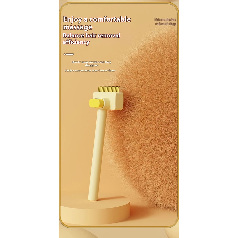 3in1 Pet Deshedding Brush Hair Remover Knot Cutter Grooming Comb 9