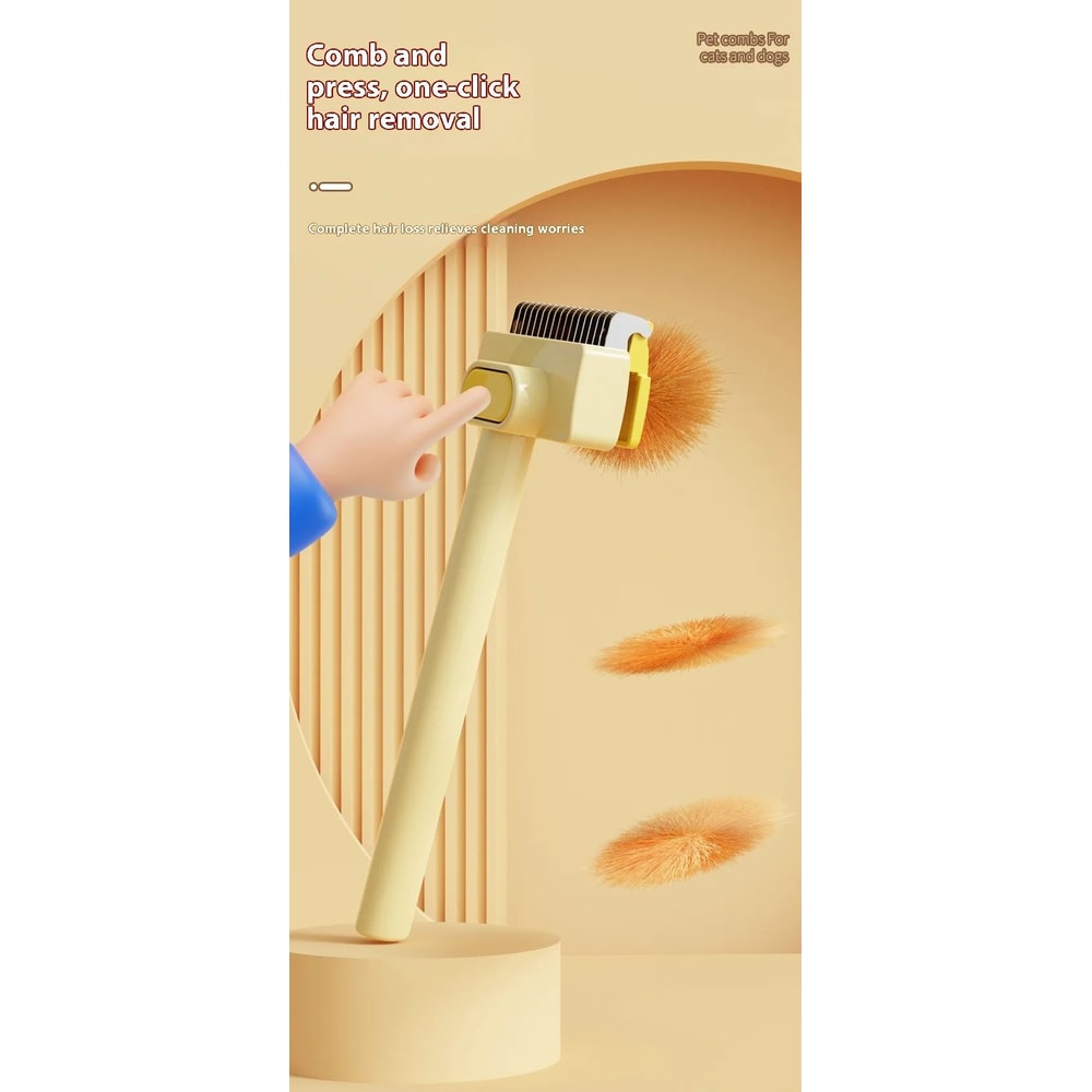 3in1 Pet Deshedding Brush Hair Remover Knot Cutter Grooming Comb 10