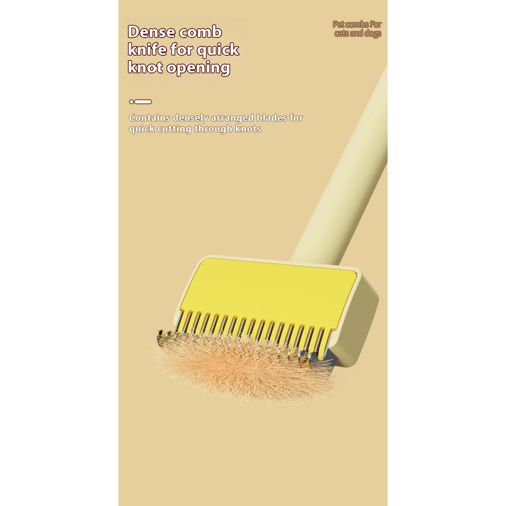 3in1 Pet Deshedding Brush Hair Remover Knot Cutter Grooming Comb 14