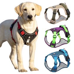 reflective tactical dog harness – waterproof 1680d oxford vest for medium & large dogs