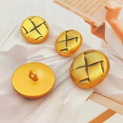 retro round metal gold buttons – premium sewing accessories for cheongsam, suits & blouses