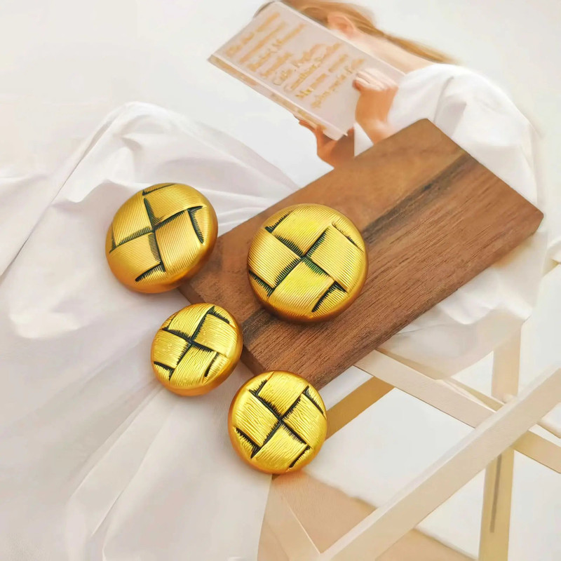 Retro Round Metal Gold Buttons Premium Sewing Accessories For Cheongsam Suits Blouses 1