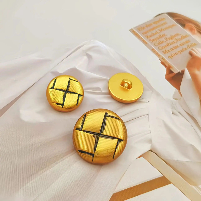 Retro Round Metal Gold Buttons Premium Sewing Accessories For Cheongsam Suits Blouses 3