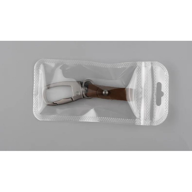 Matte Leather Metal Keychain Minimalist AntiDetachable Key Ring For Men Women 5