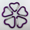 Heart Shaped Metal Carabiner Keychain Set For Outdoor And Everyday Use 5 Pack 10