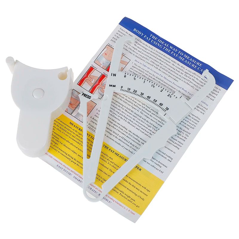 Body Fat Caliper And Measuring Tape Set Portable Fitness Tester 6