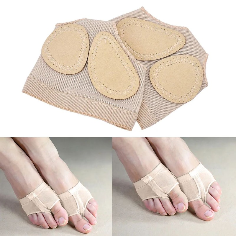 Foot Thong Dance Pads Metatarsal Half Socks For Ballet And Modern Dance 4