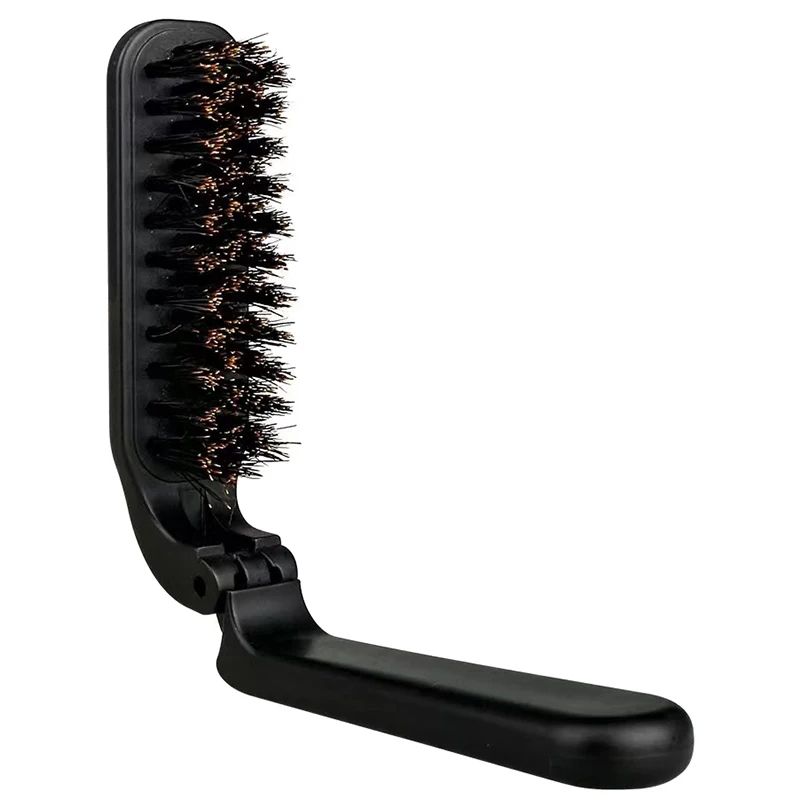 Soft Boar Bristle Beard Brush For Men Foldable Mustache And Hair Styling Comb 0