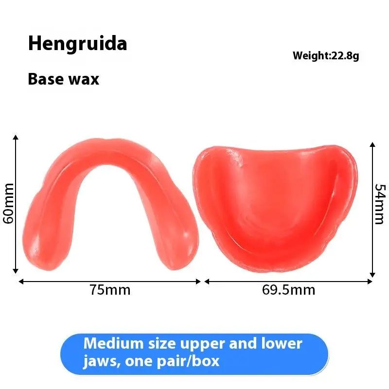 U Shape Dental Rim Model Base Plate Wax Pair For Occlusal Bite Registration And Denture Casting 9