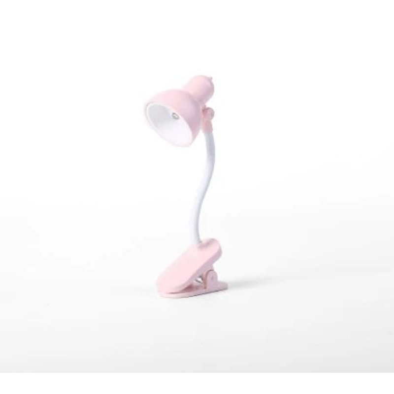 Portable Adjustable Clip Reading Light Battery Powered Mini Table Lamp Yellow 7