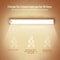 USB Rechargeable Magnetic Motion Sensor Night Light Dimmable LED Cabinet Lamp 9