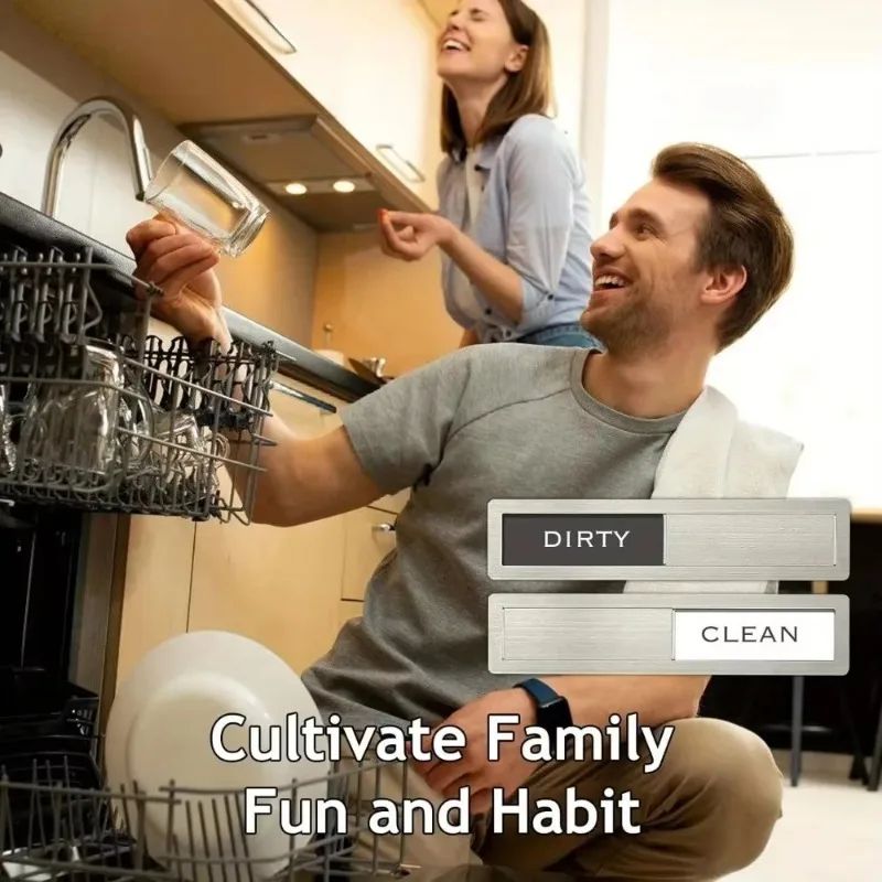 Dishwasher Magnet Clean Dirty Sign Kitchen Organizer Fridge Magnet Home Decor 1