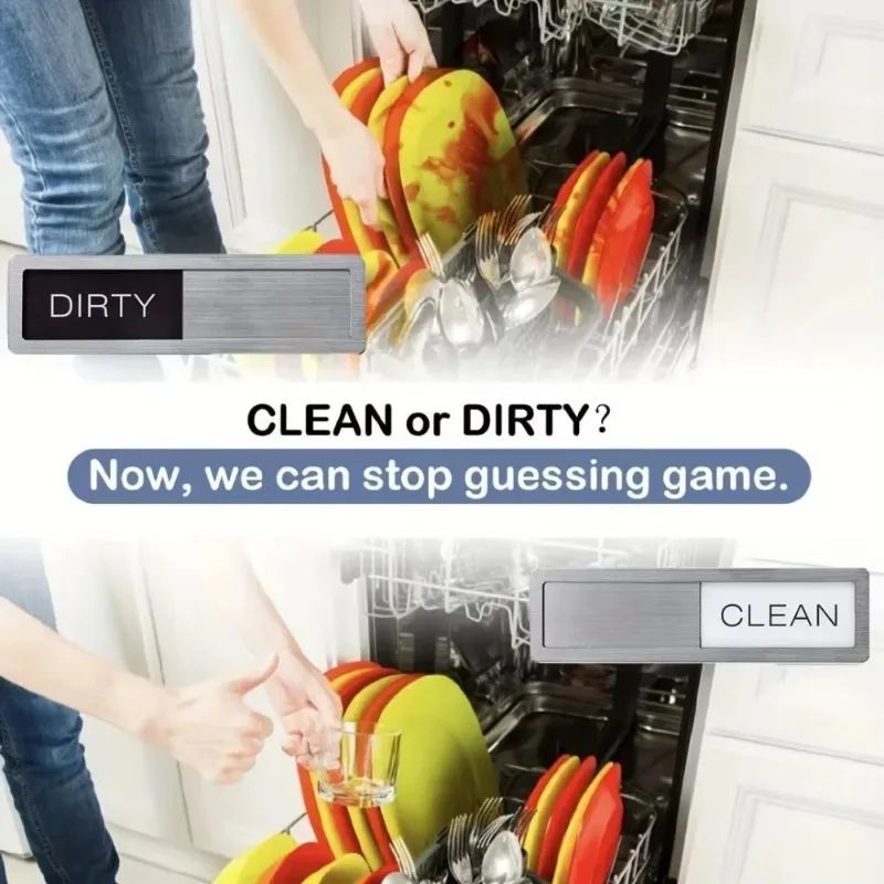 Dishwasher Magnet Clean Dirty Sign Kitchen Organizer Fridge Magnet Home Decor 2