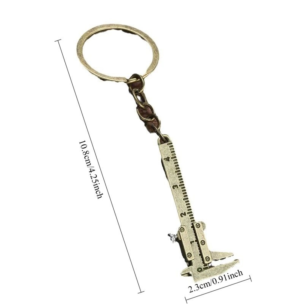 Mini Vernier Caliper Keychain Trendy Decorative Charm For Keys Bags And Backpacks 1