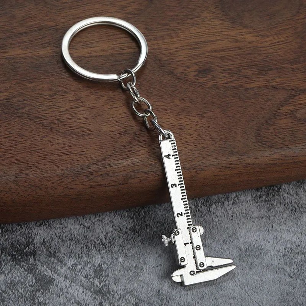Mini Vernier Caliper Keychain Trendy Decorative Charm For Keys Bags And Backpacks 2