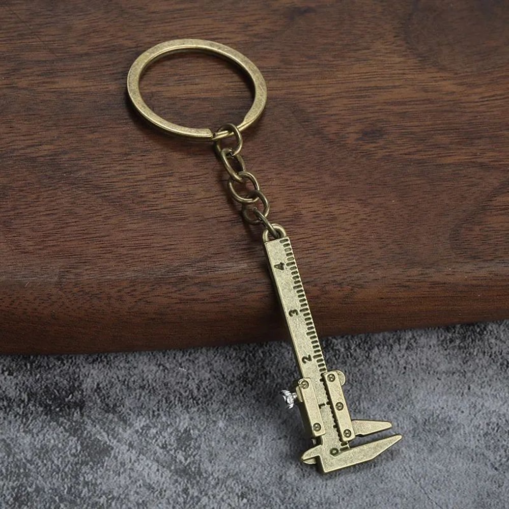 Mini Vernier Caliper Keychain Trendy Decorative Charm For Keys Bags And Backpacks 3