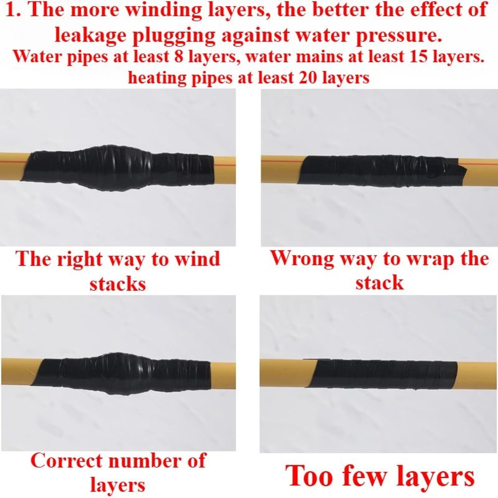 Super Strong Waterproof Silicone Repair Tape Leak Seal Insulating Duct Tape 6