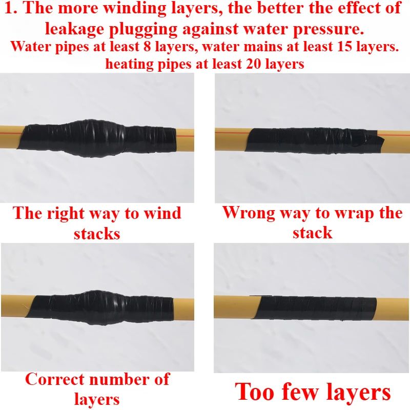 Super Strong Waterproof Silicone Repair Tape Leak Seal Insulating Duct Tape 6