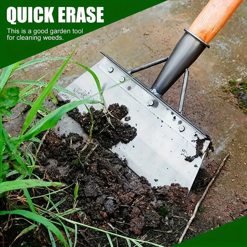 Heavy Duty Metal Weeding And Edging Shovel MultiUse RustResistant Garden Tool 1