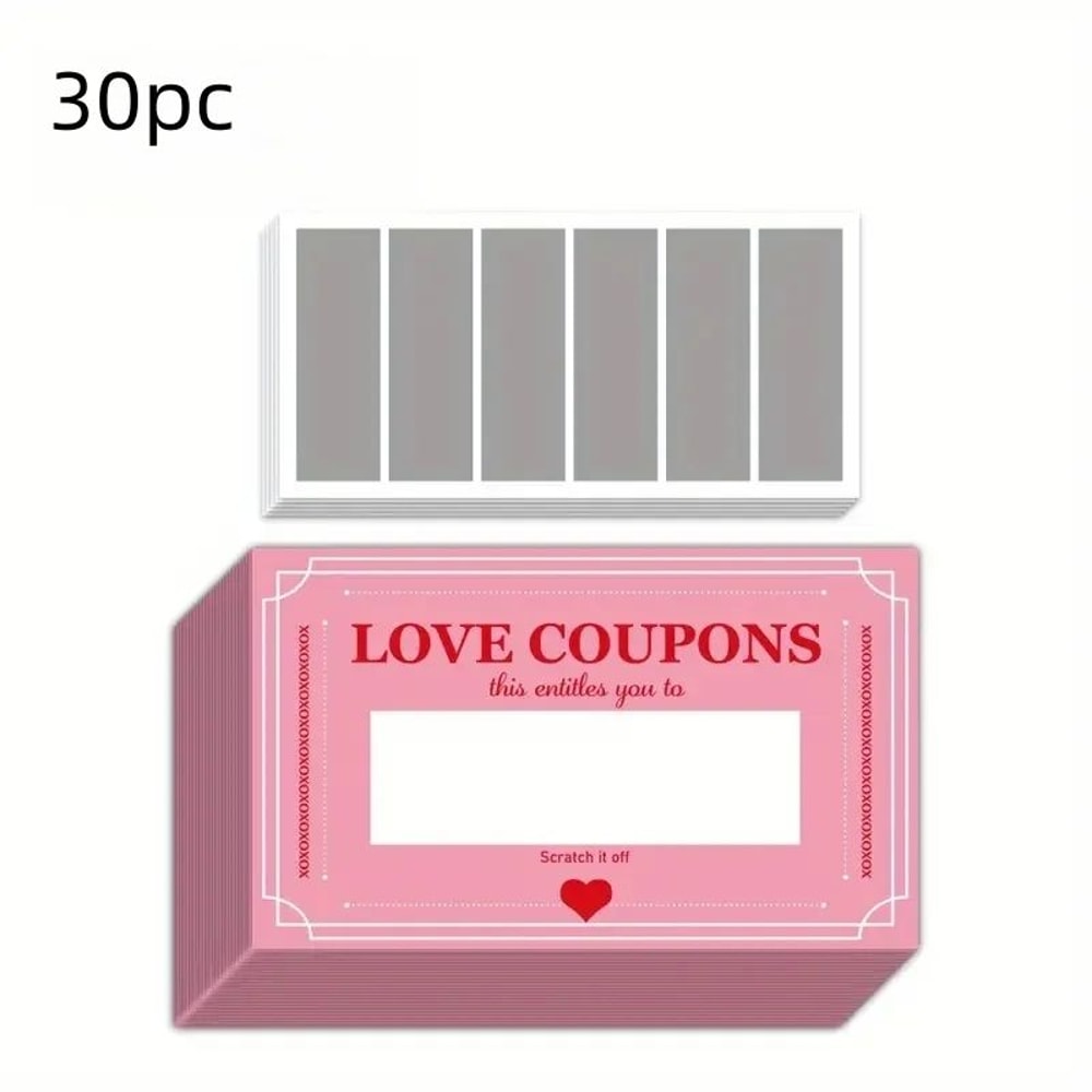 30 Pack Pink Lucky Scratch Cards For Party Games Surprise Gifts And Fun Interactions 3