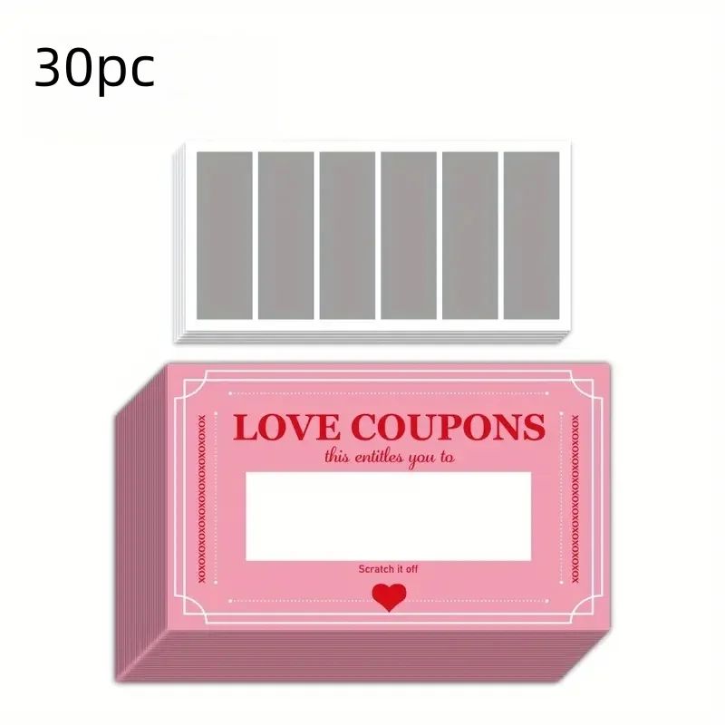 30 Pack Pink Lucky Scratch Cards For Party Games Surprise Gifts And Fun Interactions 3