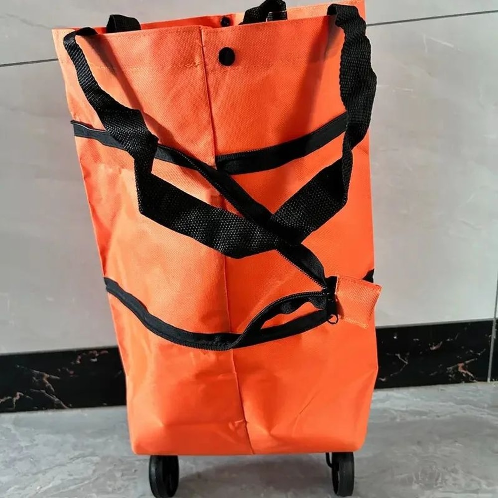 Foldable Portable Shopping Cart With Wheels Lightweight BackpackStyle Hand Cart 9