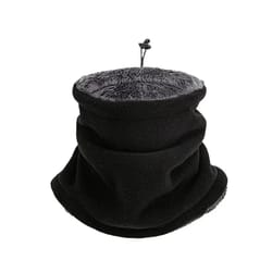 men's thermal neck gaiter windproof breathable knit with fleece lining for winter cycling & outdoors