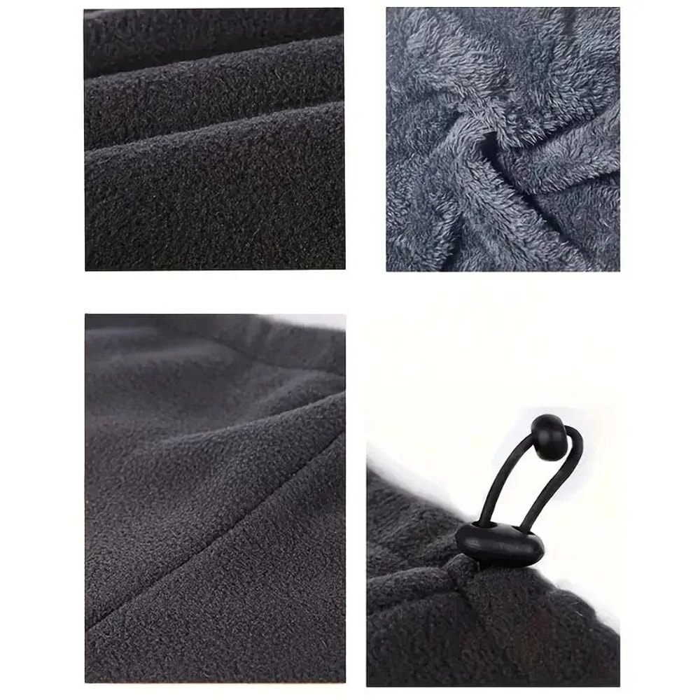 Mens Thermal Neck Gaiter Windproof Breathable Knit With Fleece Lining For Winter Cycling Outdoors 3