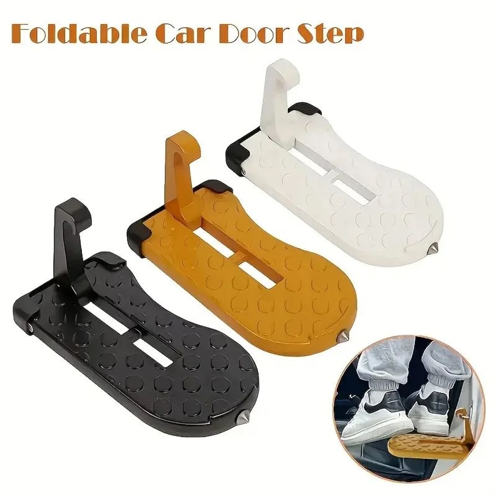 Foldable Metal Car Door Step Universal Vehicle Mount For Easy Roof Access 4