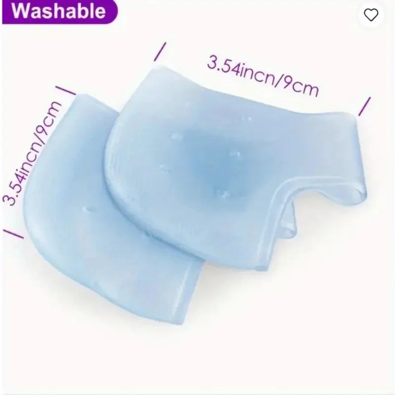Washable Silicone Heel Protectors Blue Unisex Breathable Reusable Comfort Cushions 5
