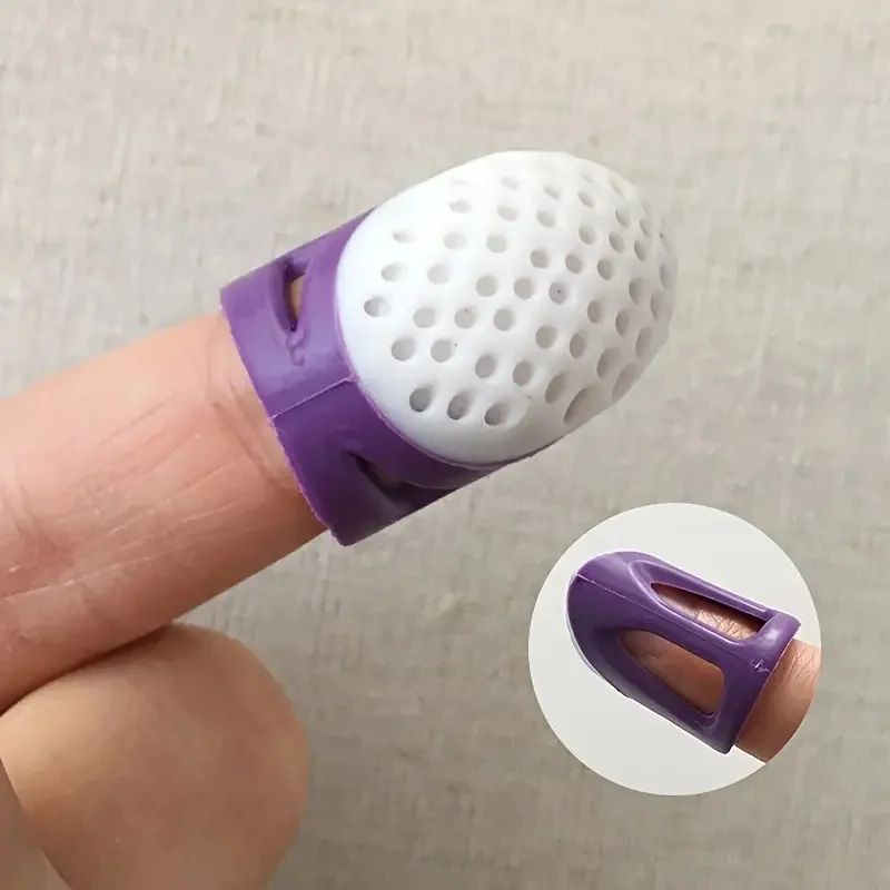 2 Pack Soft Silicone Sewing Thimbles Anti Slip Comfortable Grip For Embroidery And Crafting 1