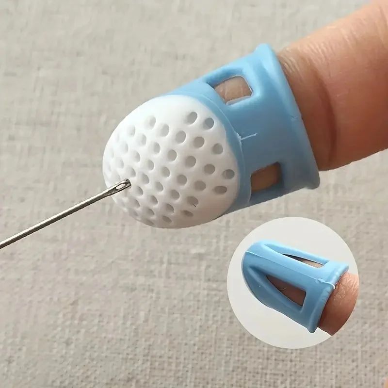 2 Pack Soft Silicone Sewing Thimbles Anti Slip Comfortable Grip For Embroidery And Crafting 4