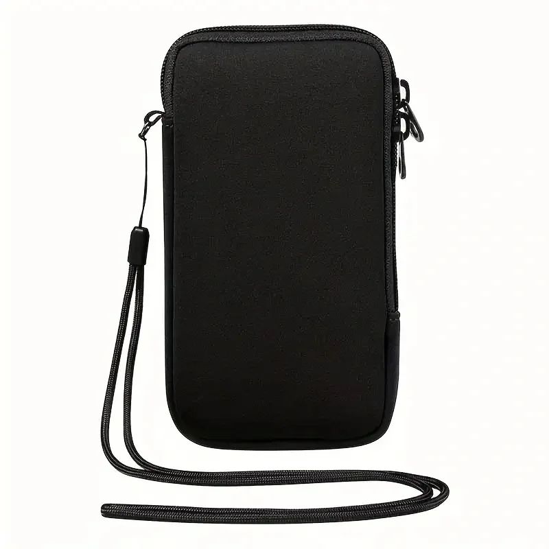 Neoprene Zipper Phone Pouch Protective Black Sleeve Case For Multiple Smartphone Models 6