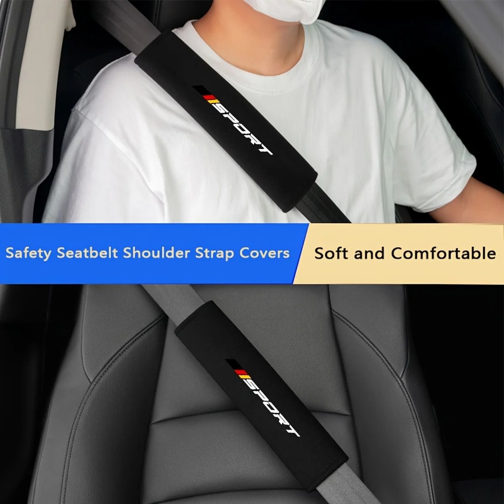 2 Pack Universal Plush Car Seat Belt Pads Soft Safety Shoulder Strap Cushions For Added Driving Co 2