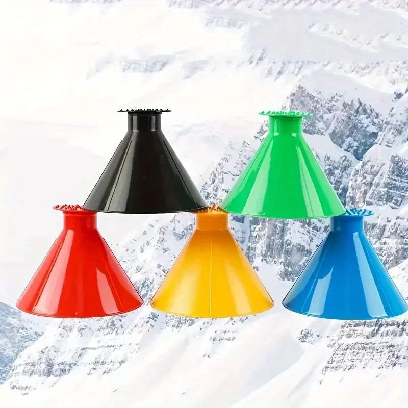 Magic Ice Scraper Funnel ConeShaped Car Deicer Tool For Fast Snow And Ice Removal 2