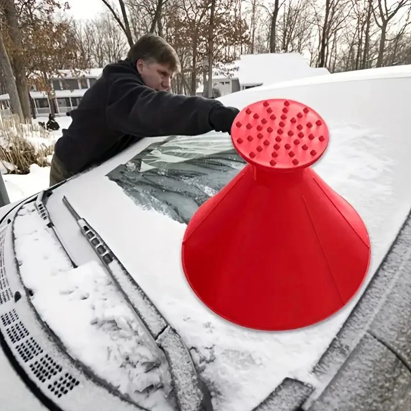 Magic Ice Scraper Funnel ConeShaped Car Deicer Tool For Fast Snow And Ice Removal 4