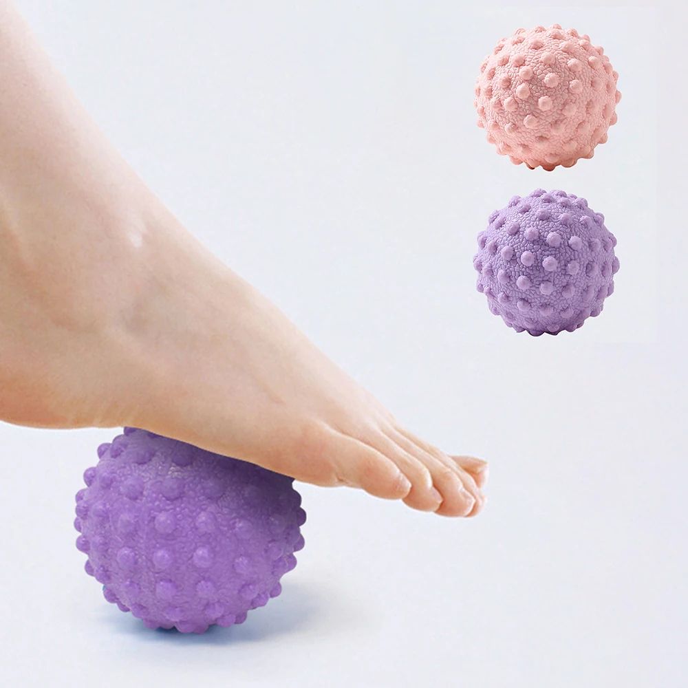 Raised Point Fascia Massage Ball TPR Yoga Therapy Ball For Back Waist Foot And Posture Relief 0