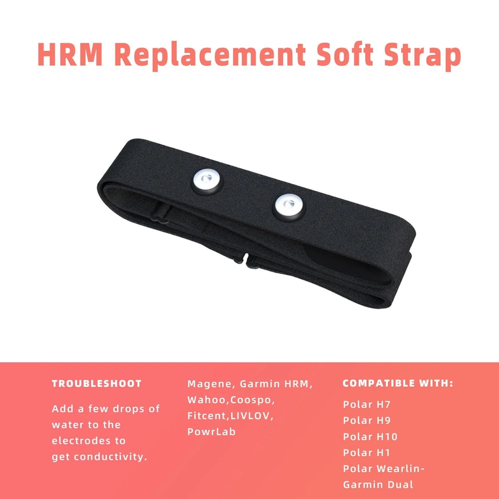 Heart Rate Monitor Replacement Strap Compatible With Polar H7H9H10 Coospo Wahoo Tick Garmin And Ma 4