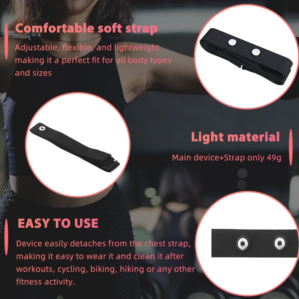 Heart Rate Monitor Replacement Strap Compatible With Polar H7H9H10 Coospo Wahoo Tick Garmin And Ma 5