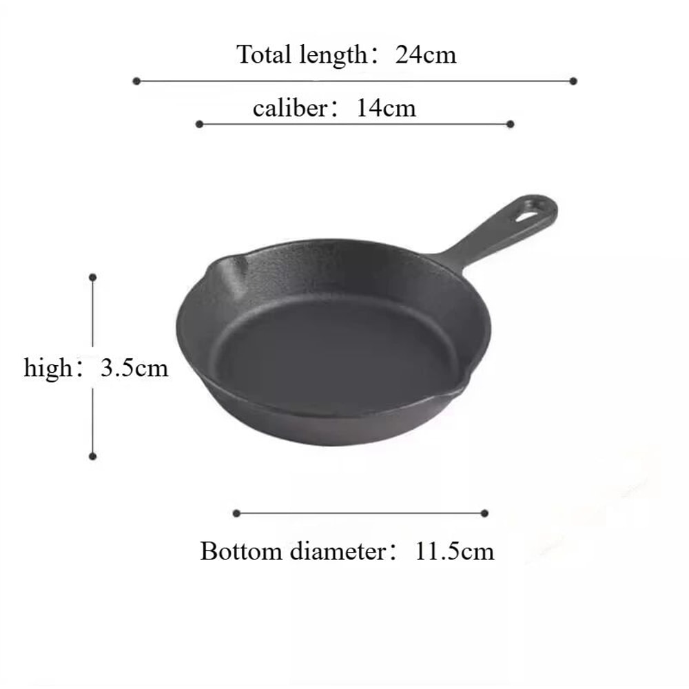 6 Inch Cast Iron Skillet Nonstick Frying Pan With Drip Spouts For Indoor Outdoor And Camping Cooki 6