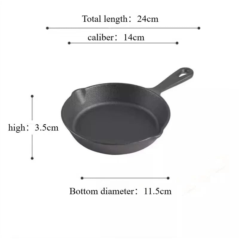 6 Inch Cast Iron Skillet Nonstick Frying Pan With Drip Spouts For Indoor Outdoor And Camping Cooki 6