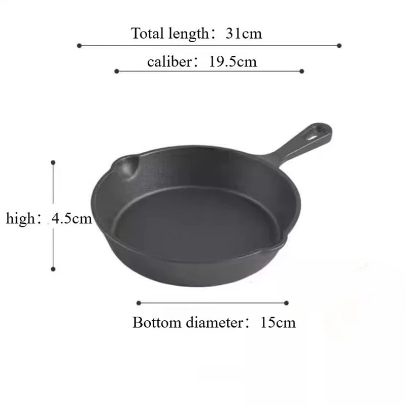 6 Inch Cast Iron Skillet Nonstick Frying Pan With Drip Spouts For Indoor Outdoor And Camping Cooki 7
