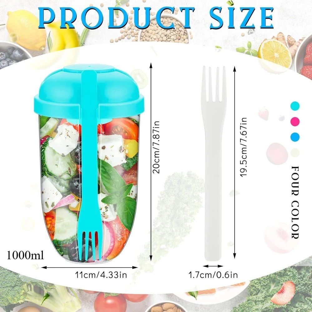 Salad Cup With Lid And Fork For Lunch And Meal Prep 5