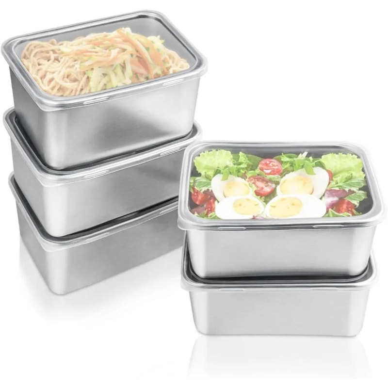Stainless Steel Food Storage Containers With Lids For Office And Snacks 0