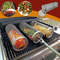 Rolling Stainless Steel BBQ Grill Basket For Outdoor Cooking 1