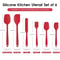6 Piece Silicone Spatula Set Food Grade Heat Resistant Non Stick Baking And Cooking Tools 5
