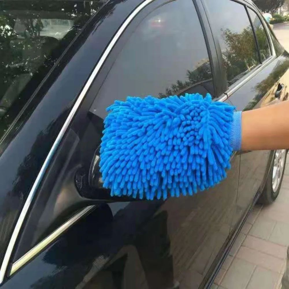 Double Sided Microfiber Cleaning Glove Mitts For Home Dusting And Car Wash 0
